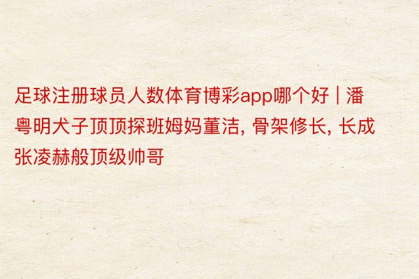 足球注册球员人数体育博彩app哪个好 | 潘粤明犬子顶顶探班姆妈董洁, 骨架修长, 长成张凌赫般顶级帅哥